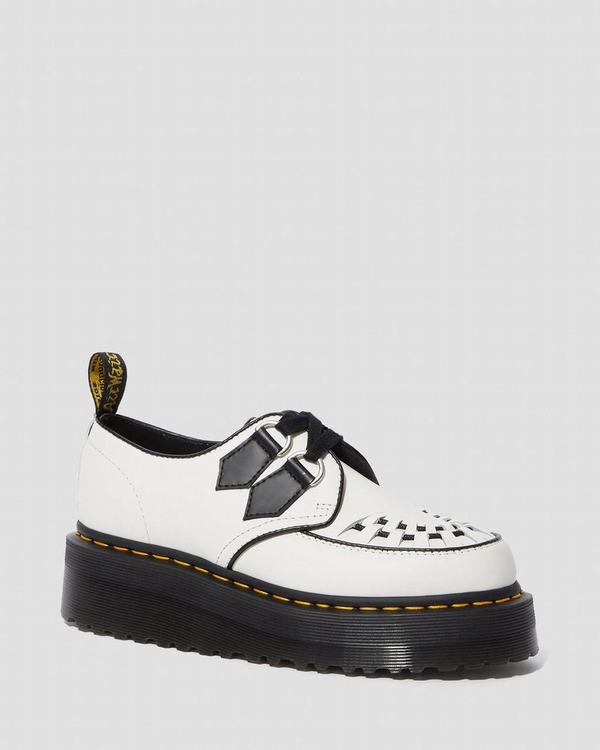 Dr Martens Dámské Polobotky Sidney Platform Creeper Černé Bílé, CZ-914268